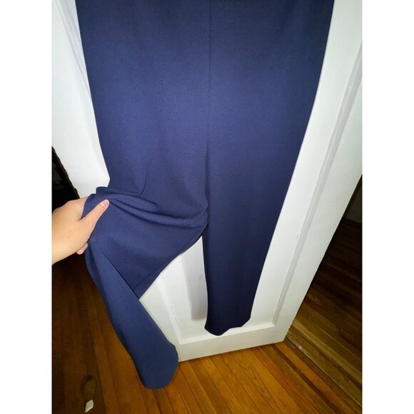 Connected Apparel‎ Navy Blue  Jumpsuit 10P Elegant Evening Wear Classic Modern - Picture 7 of 9